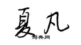 王正良夏凡行書個性簽名怎么寫