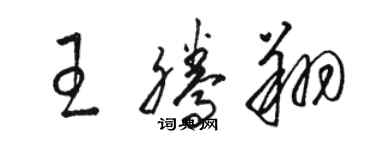 駱恆光王騰翔草書個性簽名怎么寫