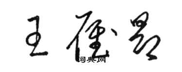 駱恆光王雁昂草書個性簽名怎么寫