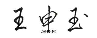 駱恆光王申玉行書個性簽名怎么寫