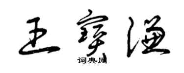 曾慶福王寶謙草書個性簽名怎么寫