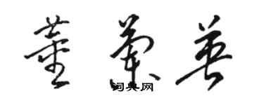 駱恆光董蘭英草書個性簽名怎么寫