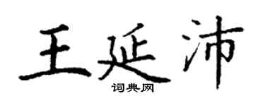 丁謙王延沛楷書個性簽名怎么寫