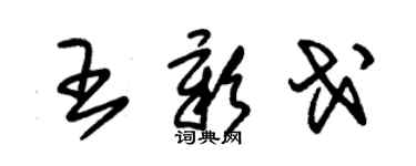 朱錫榮王彰戈草書個性簽名怎么寫