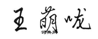 駱恆光王萌嚨行書個性簽名怎么寫