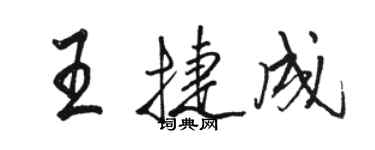 駱恆光王捷成行書個性簽名怎么寫