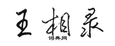 駱恆光王相錄行書個性簽名怎么寫