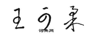 駱恆光王可柔草書個性簽名怎么寫