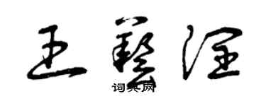 曾慶福王藝潤草書個性簽名怎么寫