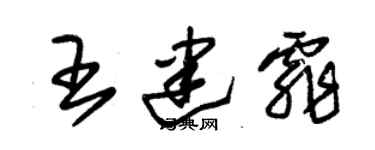 朱錫榮王建霏草書個性簽名怎么寫