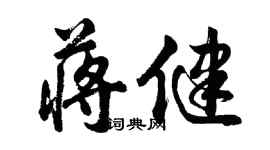胡問遂蔣健行書個性簽名怎么寫