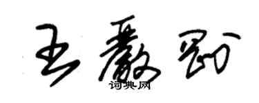 朱錫榮王嚴剛草書個性簽名怎么寫