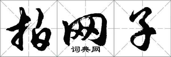 胡問遂拍網子行書怎么寫