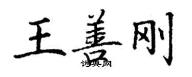 丁謙王善剛楷書個性簽名怎么寫