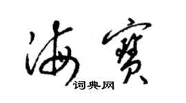 梁錦英海寶草書個性簽名怎么寫