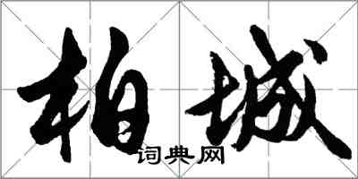 胡問遂柏城行書怎么寫