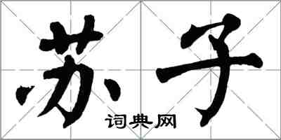 翁闓運蘇子楷書怎么寫