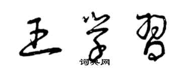 曾慶福王學習草書個性簽名怎么寫