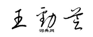 梁錦英王勁芝草書個性簽名怎么寫