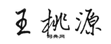 駱恆光王桃源行書個性簽名怎么寫