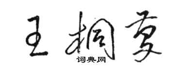 駱恆光王桐慶草書個性簽名怎么寫