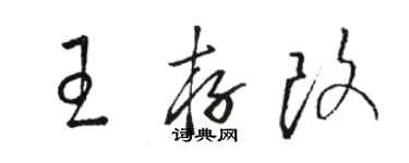 駱恆光王存改草書個性簽名怎么寫