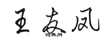 駱恆光王友鳳行書個性簽名怎么寫