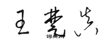 駱恆光王楚真草書個性簽名怎么寫