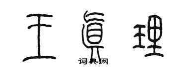 陳墨王真理篆書個性簽名怎么寫