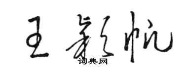 駱恆光王穎帆草書個性簽名怎么寫