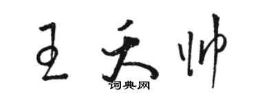 駱恆光王夭帥草書個性簽名怎么寫