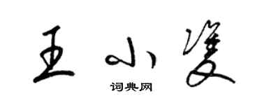 梁錦英王小雙草書個性簽名怎么寫