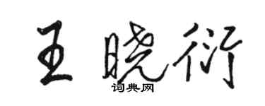 駱恆光王曉衍行書個性簽名怎么寫