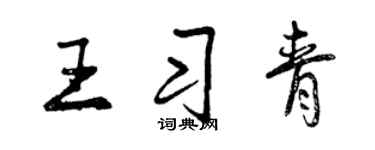 曾慶福王習青行書個性簽名怎么寫