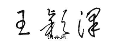 駱恆光王穎澤草書個性簽名怎么寫