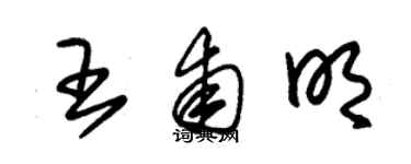 朱錫榮王甫明草書個性簽名怎么寫