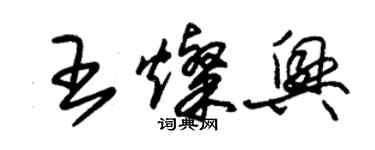 朱錫榮王燦興草書個性簽名怎么寫