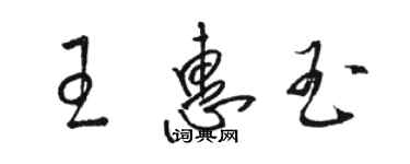 駱恆光王惠玉草書個性簽名怎么寫