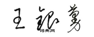 駱恆光王銀蔓草書個性簽名怎么寫