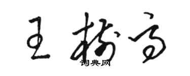 駱恆光王樹高草書個性簽名怎么寫