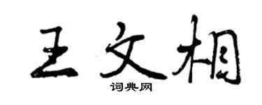 曾慶福王文相行書個性簽名怎么寫