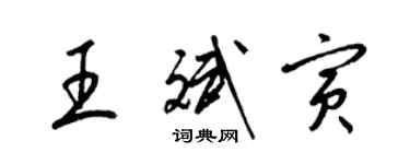 梁錦英王斌寅草書個性簽名怎么寫