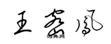 梁錦英王密鳳草書個性簽名怎么寫