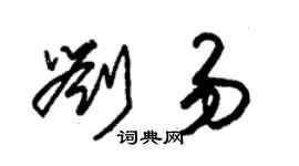 朱錫榮劉易草書個性簽名怎么寫