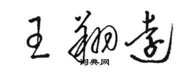 駱恆光王翔遠草書個性簽名怎么寫