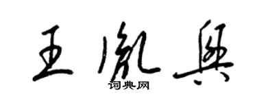 梁錦英王胤興草書個性簽名怎么寫