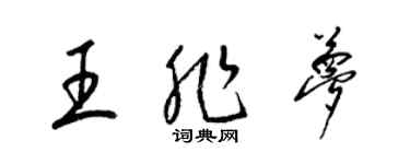 梁錦英王非夢草書個性簽名怎么寫