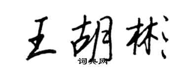 王正良王胡彬行書個性簽名怎么寫