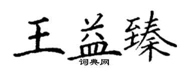 丁謙王益臻楷書個性簽名怎么寫