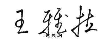 駱恆光王雅拉草書個性簽名怎么寫